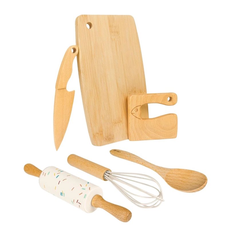 Kitchen Kids Baking Set - SHGO: juego de cuchillos de madera
