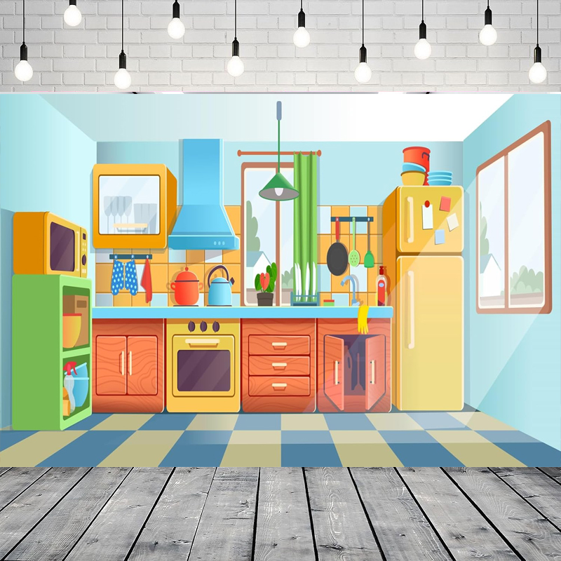 Kitchen Baking Background - Fondo de fotografía para niños, cocina