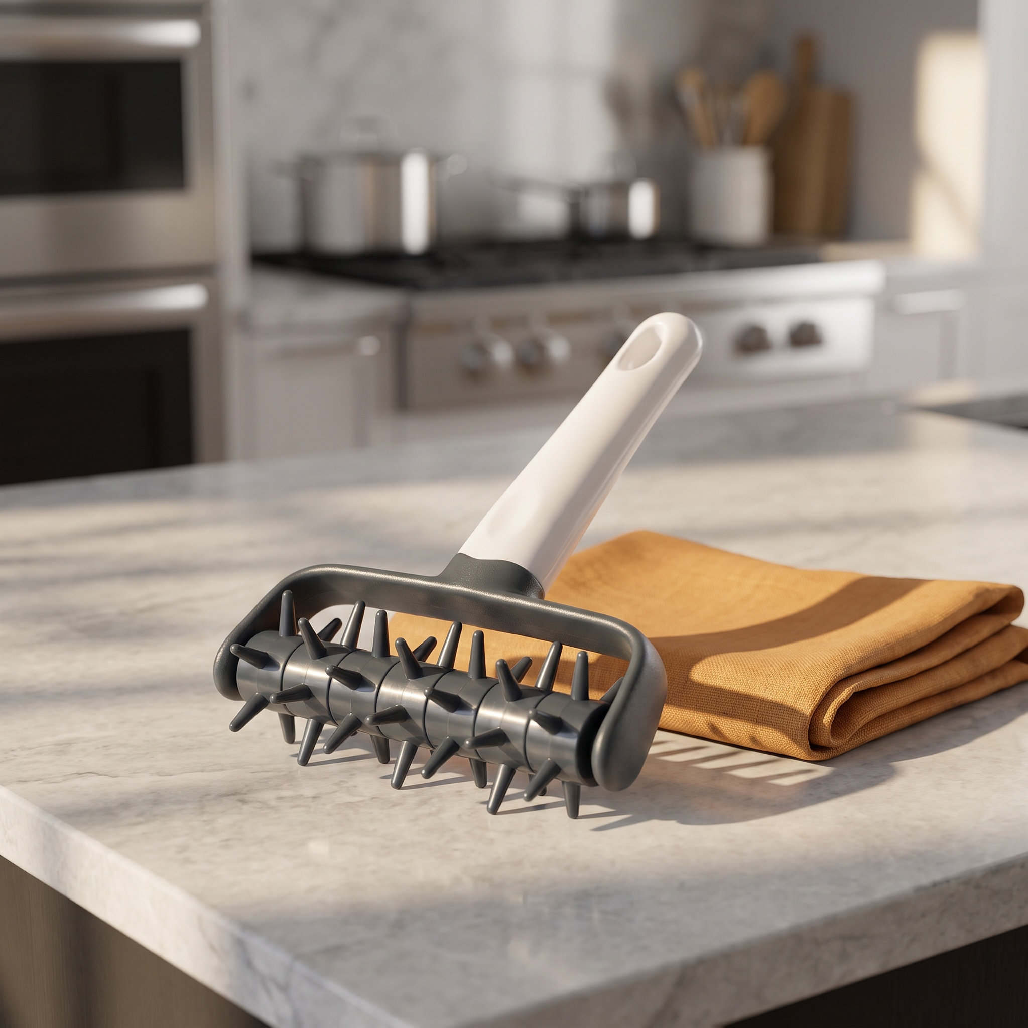 Kitchen Roller Baking - Perforador de plástico para pizza, rodillo