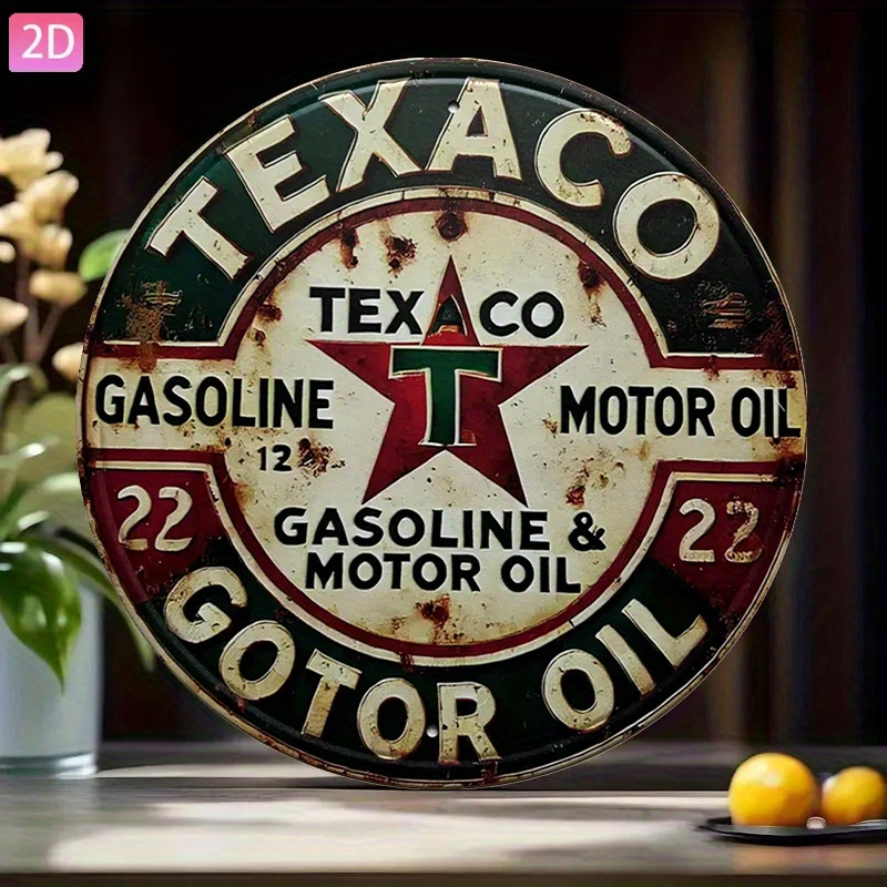 Letrero metálico de aceite Tex - Kitchen Uncle reseña y precio