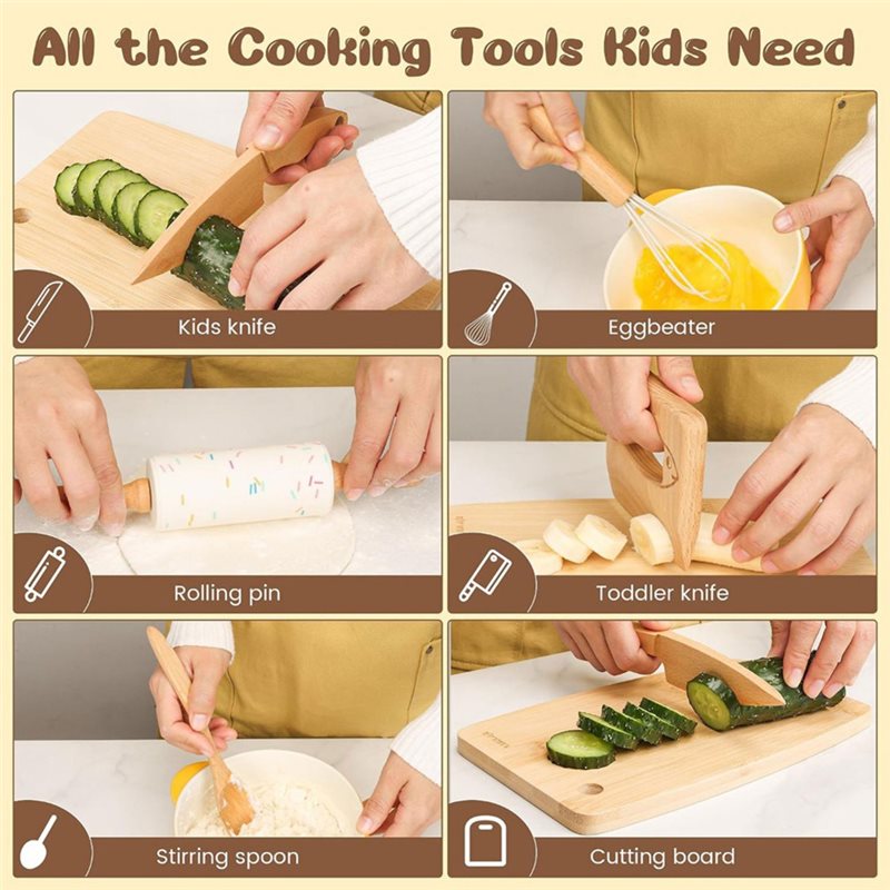 Juego de cuchillos de madera p - Kitchen Kids Baking Set reseña y precio